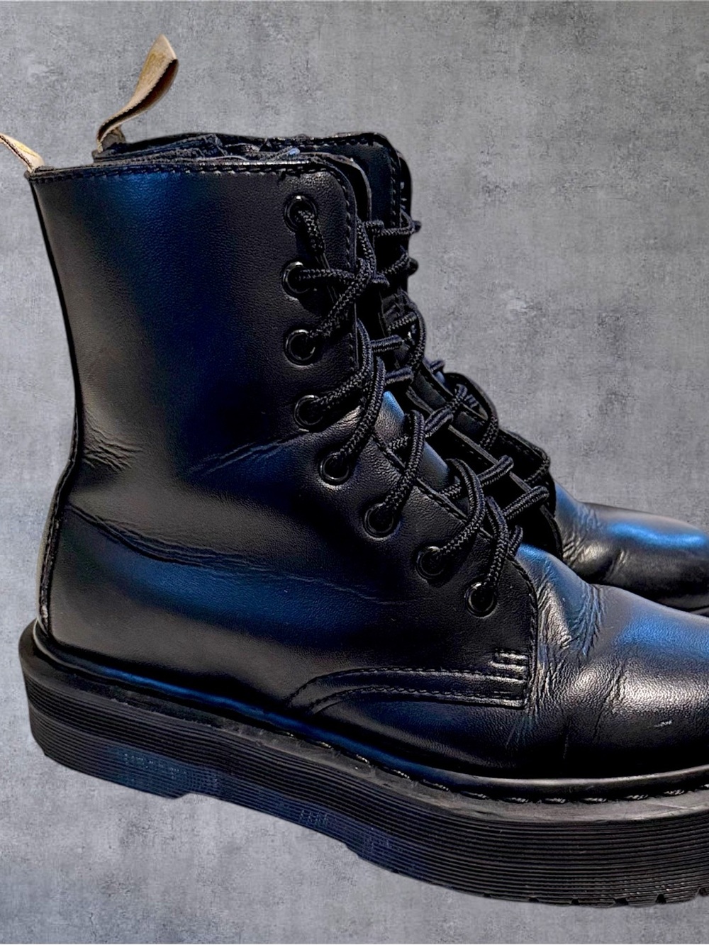 Dr Martens V Jadon II Mono Vegan Platform Boots Black Womens 7 Mens 6 Zip
